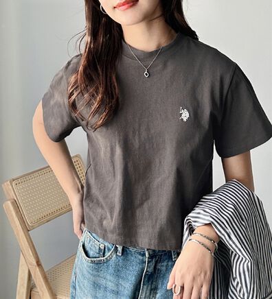 GeeRA（ジーラ）の「【Ｕ．Ｓ．　ＰＯＬＯ　ＡＳＳＮ．】ショート丈Ｔシャツ（Tシャツ）」