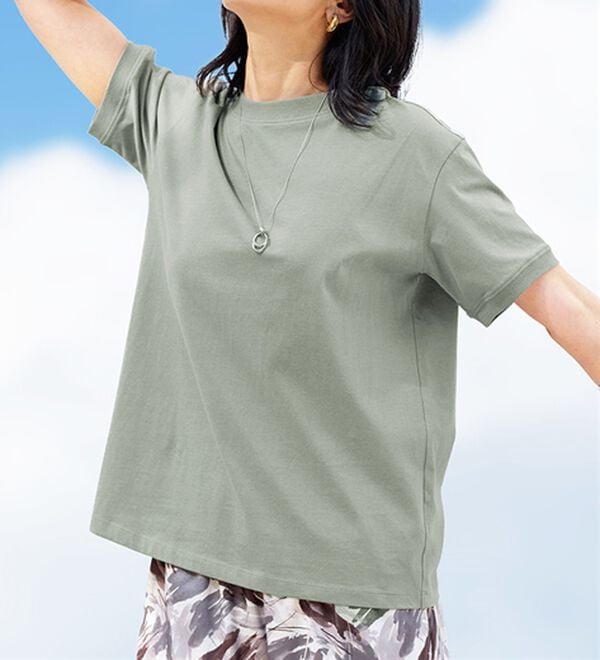 BELLUNA（ベルーナ）の「ヒンヤリ！綿１００％大人顔サマ見えＴシャツ（Tシャツ）」｜詳細画像