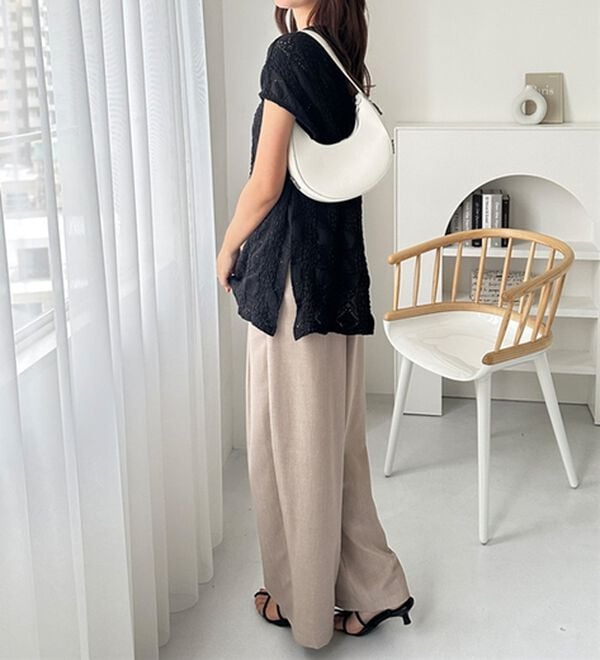 GeeRA（ジーラ）の「総レースフレンチスリーブＴシャツ（カットソー）」｜詳細画像