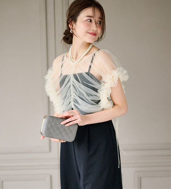 RANAN（ラナン）の「マルチWAYフリルチュールボレロセットパンツドレス（その他ワンピース）」｜詳細画像