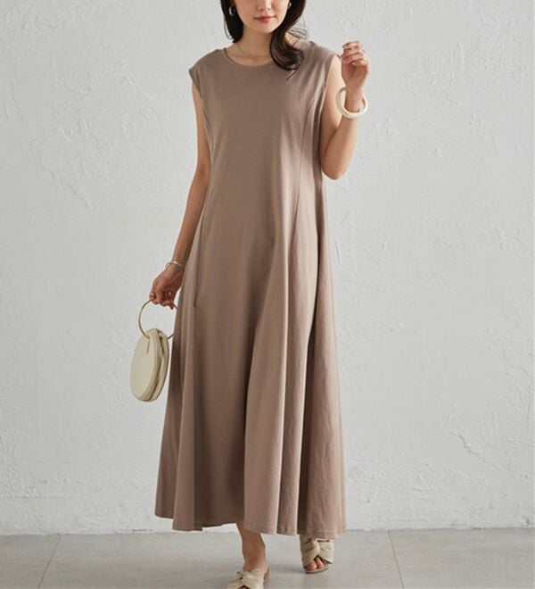 RANAN（ラナン）の「綿１００％フレアーロングワンピース（ロングワンピース）」｜詳細画像