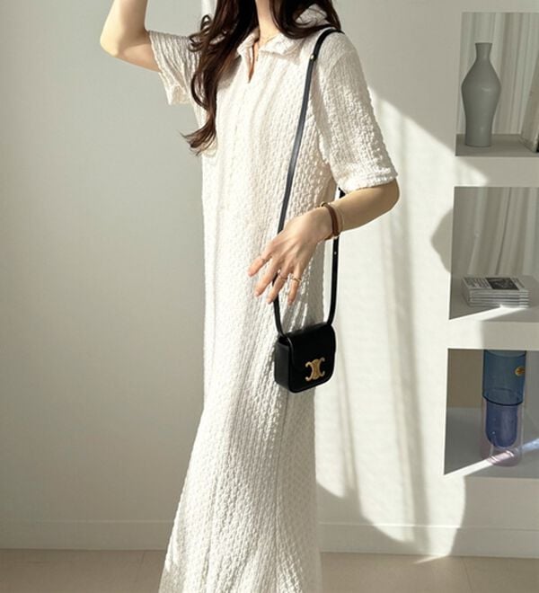 GeeRA（ジーラ）の「全骨格細見え！表面感素材マーメイドワンピース（その他ワンピース）」｜詳細画像