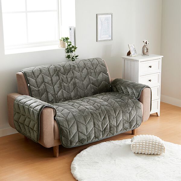 iellio（イエリオ）の「あったかふわふわボリュームソファカバー＜吸湿発熱・フランネル素材＞（ソファーカバー）」｜詳細画像