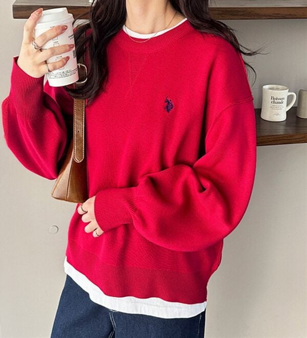 GeeRA（ジーラ）の「【U.S. POLO ASSN.】スウェットライクニット（ニット・セーター）」｜詳細画像