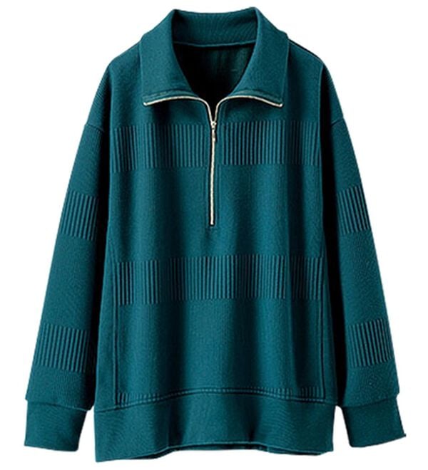 BELLUNA（ベルーナ）の「ボーダージャカードハーフジッププルオーバー（カットソー）」｜詳細画像