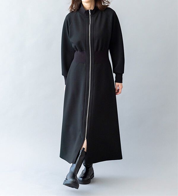 BELLUNA（ベルーナ）の「【ＳＭＡＲＴ　ＥＣＯ　ＪＥＲＳＥＹ】リブ切替ワンピース（ロングワンピース）」｜詳細画像