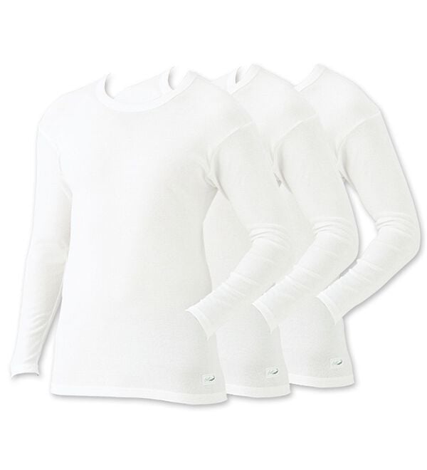 「【３枚組】＜クロコダイル＞脇に縫い目のない筒編綿１００％インナー（メンズ肌着・インナーウェア）」｜詳細画像