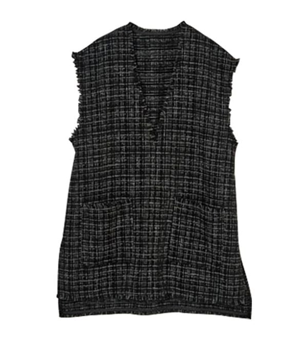 RANAN（ラナン）の「深Ｖツイードベスト（チュニック）」｜詳細画像