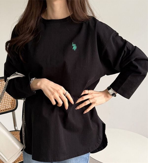 GeeRA（ジーラ）の「【Ｕ．Ｓ．ＰＯＬＯ ＡＳＳＮ】オーバーサイズ刺しゅうロンＴ（カットソー）」｜詳細画像