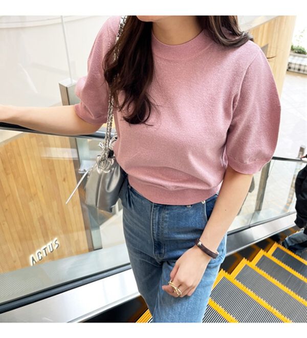 GeeRA（ジーラ）の「ラメパフスリーブニット（ニット・セーター）」｜詳細画像