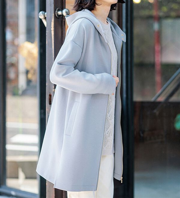 BELLUNA（ベルーナ）の「衿デザインロング丈パーカー（パーカー）」｜詳細画像