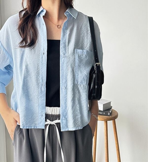 GeeRA（ジーラ）の「着回し自在シアーショートシャツ（シャツ）」｜詳細画像