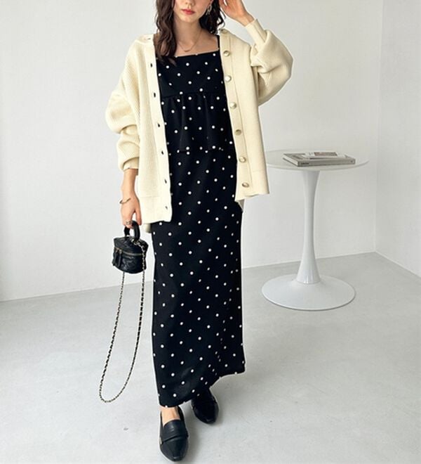 GeeRA（ジーラ）の「楽ちん！ペプラムキャミワンピース（カットソーワンピース）」｜詳細画像