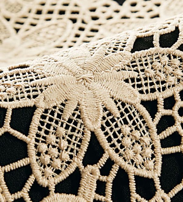 BELLUNA（ベルーナ）の「配色ケミカルレース使いモダンブラウス（ブラウス）」｜詳細画像