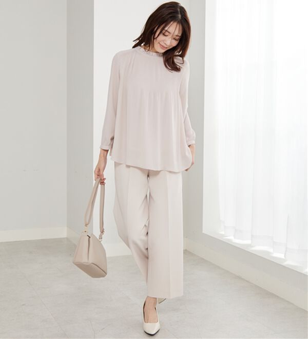 BELLUNA（ベルーナ）の「【新色追加】〈セレモニースタイル〉細プリーツデザインブラウス（ブラウス）」｜詳細画像