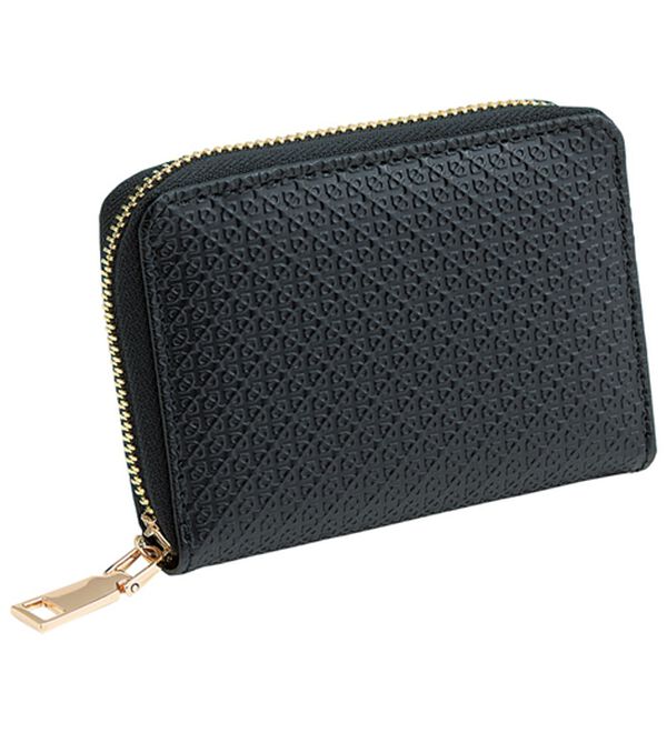 「パカッと本牛革コンパクト財布（財布・パスケース）」｜ブラック