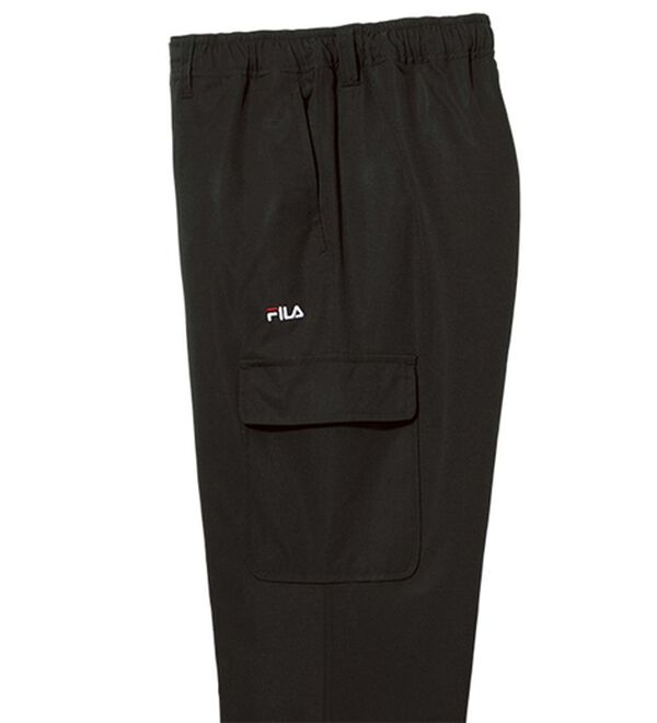 「＜フィラ＞キシリトール７分丈カーゴパンツ（メンズハーフパンツ）」｜ブラック