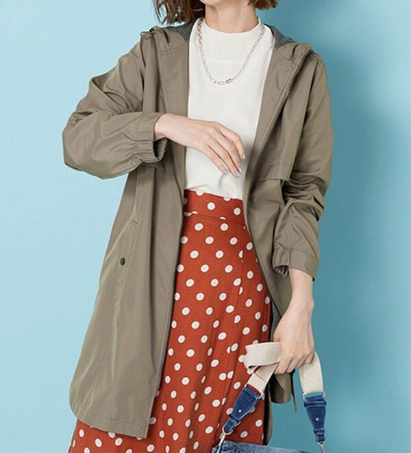 BELLUNA（ベルーナ）の「はっ水加工ボンディング素材ロング丈パーカー（ハーフコート）」｜詳細画像