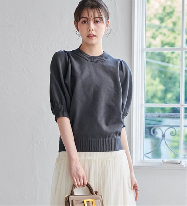 ボリュームパフスリーブニットトップス - ベルーナ【公式】