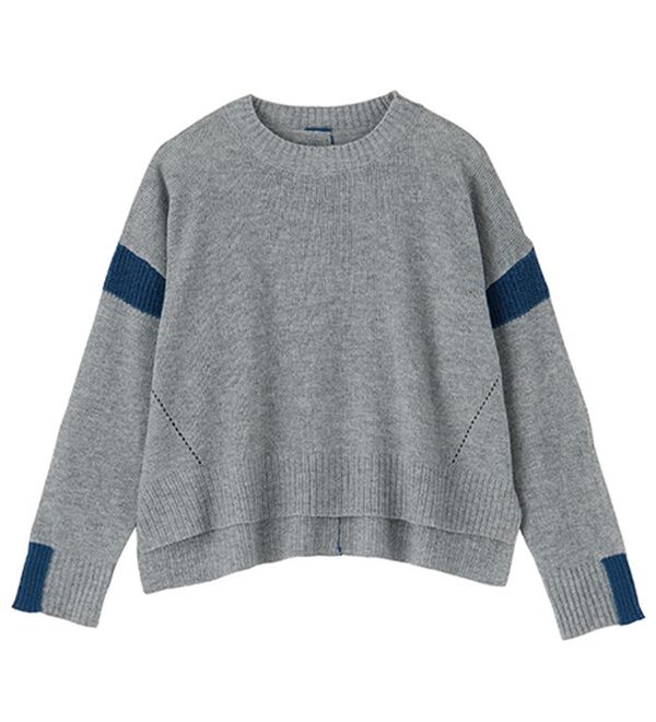 GeeRA（ジーラ）の「配色ラインニットプルオーバー（ニット・セーター）」｜詳細画像