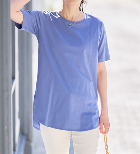 ラウンドヘム プルオーバー カットソー