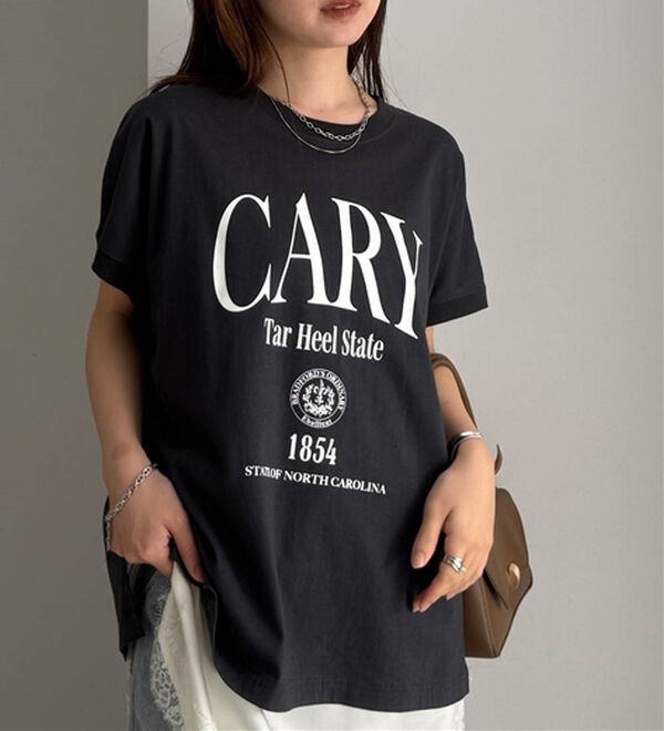 RANAN（ラナン）の「【汗シミ防止】カレッジロゴプリントT（Tシャツ）」｜詳細画像