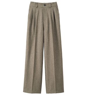 ルフラン（ルフラン）の「こ綺麗でこなれたウールライクパンツ（フルレングスパンツ）」｜ブラウン