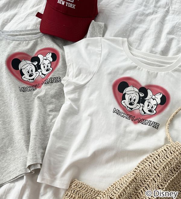 GeeRA（ジーラ）の「【Disney/ディズニー】別注〈Mickey Mouse＆Minnie Mouse〉〈Marie〉コンパクトプリントTシャツ（Tシャツ）」｜詳細画像