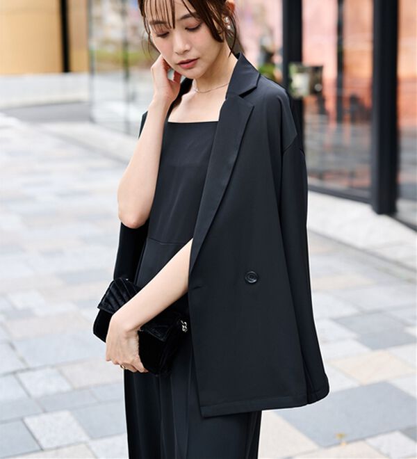 RANAN（ラナン）の「ジャケット＆サロペットドレスセット（パンツスーツ）」｜詳細画像