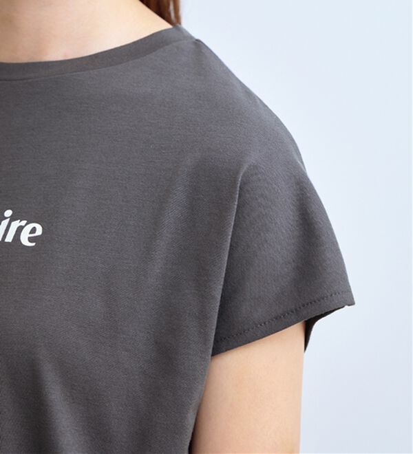 alotta（アロッタ）の「【マリクレール・スポーツ】モックネックギャザーＴシャツ（Tシャツ）」｜詳細画像