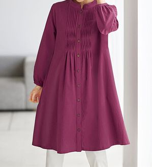 BELLUNA（ベルーナ）の「ナチュラルに体型カバー　ピンタックチュニックワンピース（チュニックワンピース）」｜詳細画像