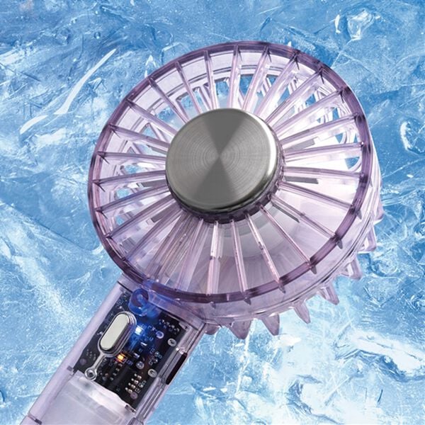 iellio（イエリオ）の「冷却プレート付クリアファン＜ハンディファン・ハンディ扇風機＞（扇風機・サーキュレーター）」｜詳細画像