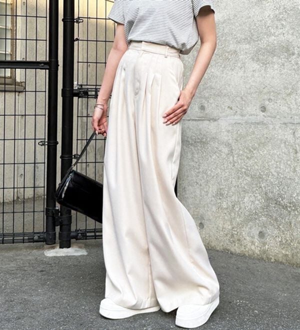 GeeRA（ジーラ）の「３タックワイドパンツ（フルレングスパンツ）」｜詳細画像