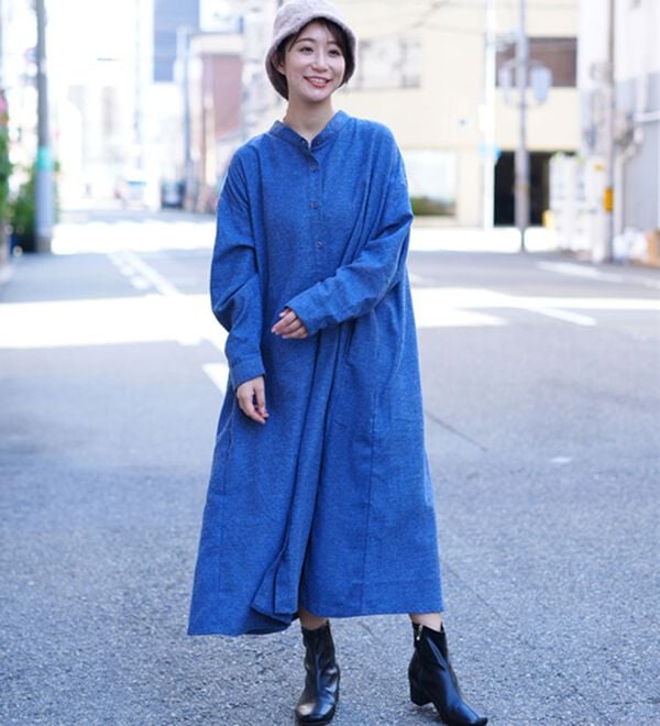 A HAPPY MARILYN（アハッピーマリリン）の「【大きいサイズ】【ＬＬ～８Ｌ】フランネル細魅せチェックシャツワンピース（シャツワンピース）」｜詳細画像