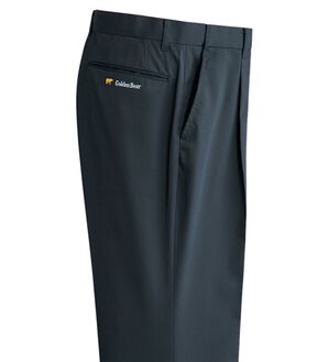 「＜ゴールデンベア＞軽やか綿タッチスラックス（メンズスラックス）」｜ネイビー