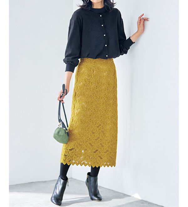 VINNO（ヴィノ）の「レースナロースカート（ロングスカート）」｜詳細画像