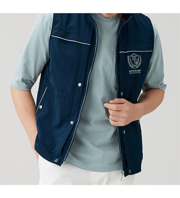 「＜ダンロップ・リファインド＞５０代からの手ぶらでお出かけベスト（メンズベスト）」｜詳細画像