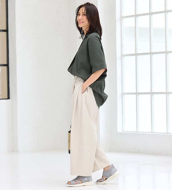 BELLUNA（ベルーナ）の「＜バルモラル＞サッと履けるニットサンダル（サンダル・ミュール）」｜詳細画像