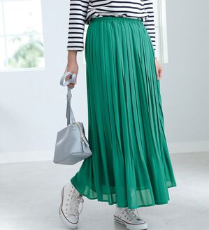 BELLUNA（ベルーナ）の「プリーツデザインカラースカート（ロングスカート）」｜詳細画像