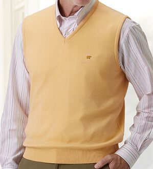 「＜ゴールデンベア＞国産上質カジュアルニットベスト（メンズベスト）」｜詳細画像