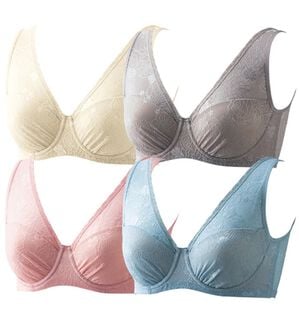 LAVIENNE（ラヴィエンヌ）の「もう苦しくない！アンダーが呼吸するワイヤーブラ（ブラジャー）」｜4色組