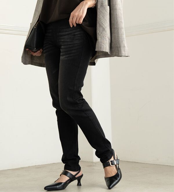 A HAPPY MARILYN（アハッピーマリリン）の「【Ｍ～８Ｌ】【選べる丈】魔法の美ライン ストレッチ スキニー デニムパンツ（スリム・スキニーパンツ）」｜詳細画像