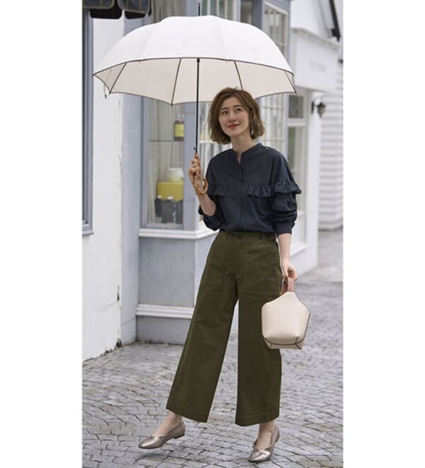 BELLUNA（ベルーナ）の「はっ水綿混ベイカーパンツ（フルレングスパンツ）」｜詳細画像