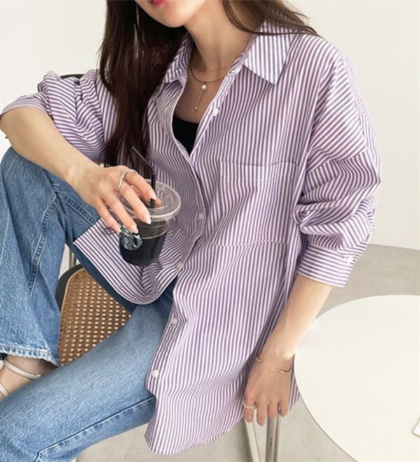 GeeRA（ジーラ）の「アソート柄オーバーサイズシャツ（シャツ）」｜詳細画像