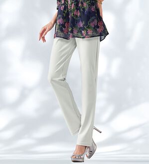 BELLUNA（ベルーナ）の「日本製ハイテンションストレートパンツ（フルレングスパンツ）」｜詳細画像