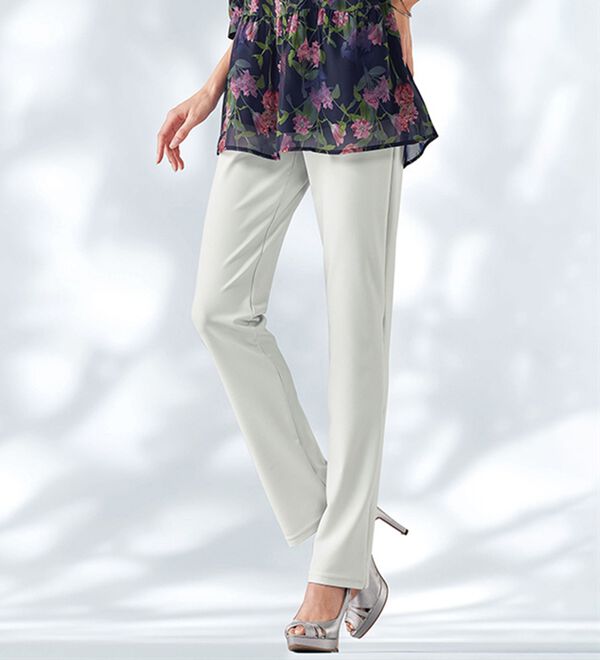 BELLUNA（ベルーナ）の「日本製ハイテンションストレートパンツ（フルレングスパンツ）」｜詳細画像