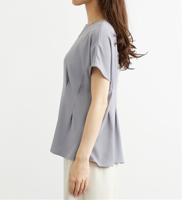 BELLUNA（ベルーナ）の「〈オフィス対応〉タックデザインブラウス（ブラウス）」｜詳細画像