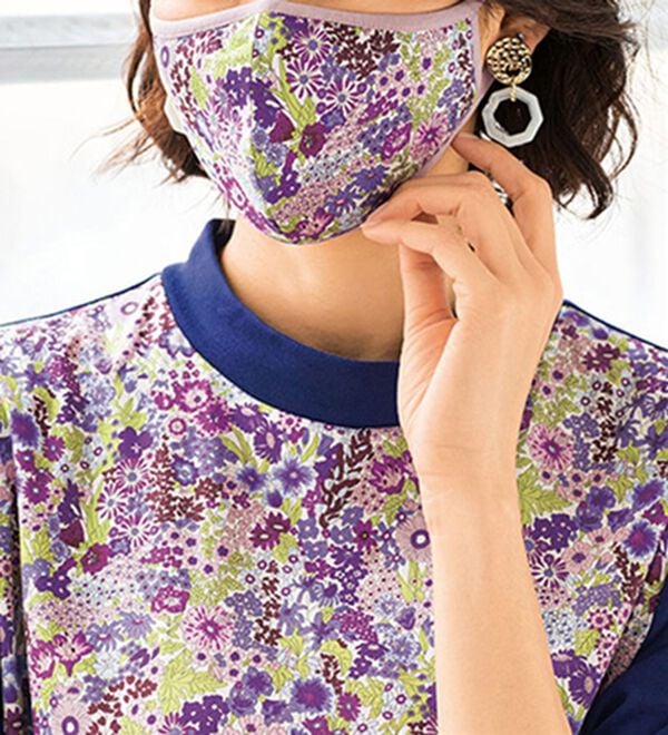 「リバティプリント・コットン耳が痛くなりにくいマスク・マスクケース（衛生用品・マスク）」｜詳細画像