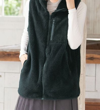 「ふわふわフリースベスト（パジャマ・ルームウェア）」