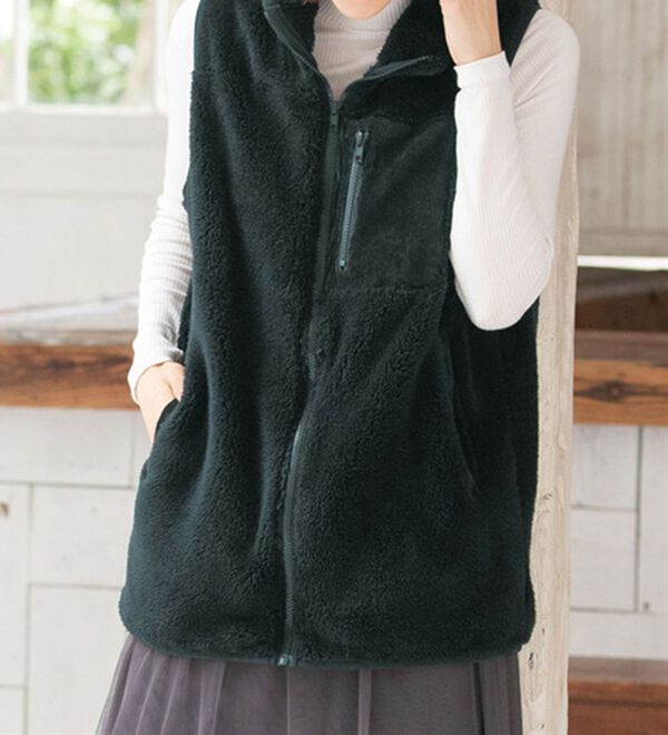 「ふわふわフリースベスト（パジャマ・ルームウェア）」｜詳細画像